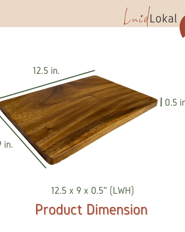Luid Lokal Rectangle Plain Chopping Board Slab Acacia Wood