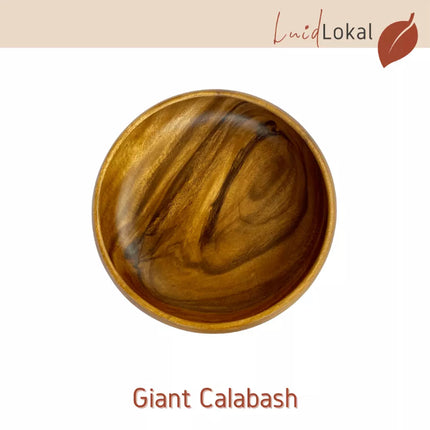 Luid Lokal Giant Calabash Bowl Family Salad Soup Server Foot Hand Spa Bowl Acacia Wood