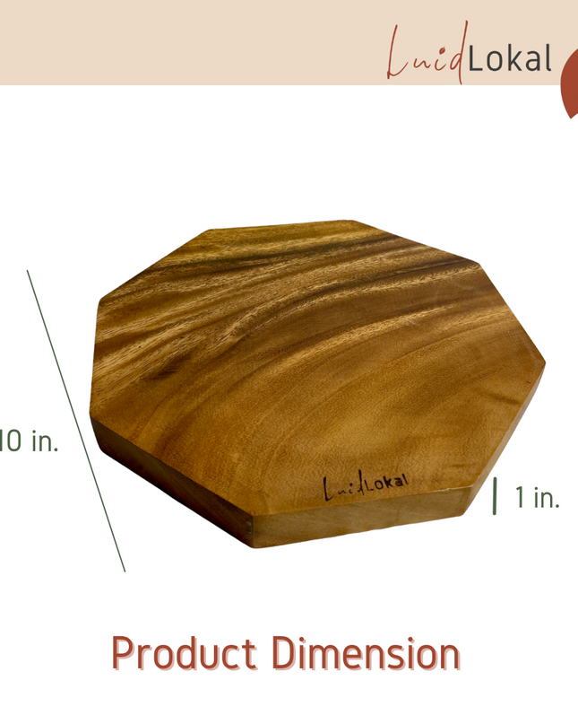 Luid Lokal Octagon Chopping Board Serveware Trivet Acacia Wood
