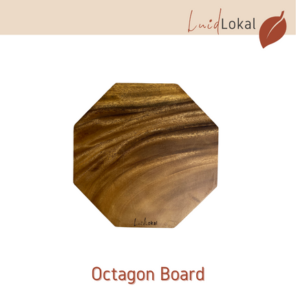 Luid Lokal Octagon Chopping Board Serveware Trivet Acacia Wood
