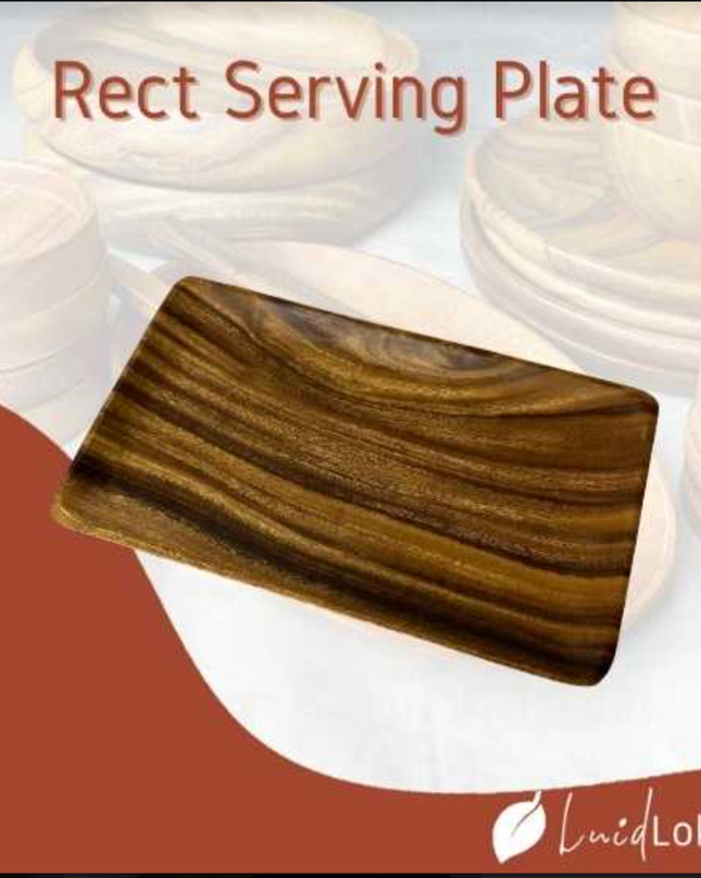 Luid Lokal Rectangle Plate Server Tray Acacia Wood