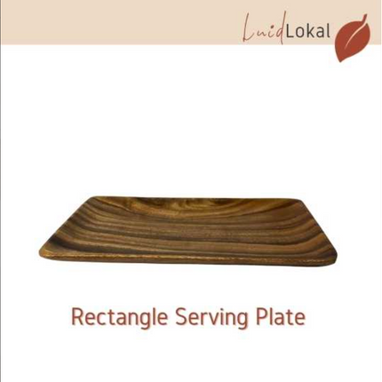 Luid Lokal Rectangle Plate Server Tray Acacia Wood