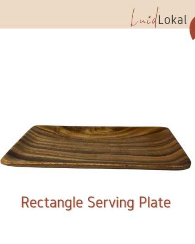 Luid Lokal Rectangle Plate Server Tray Acacia Wood