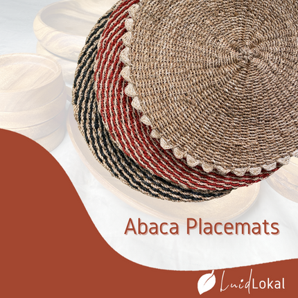 LUID LOKAL PLACEMAT CHARGER BRAIDED WOVEN ROPE NATURAL ABACA