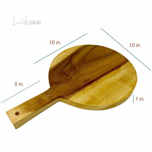 Luid Lokal Perfect Set Bundle Paddle Board Round Plate Calabash Bowl Server Acacia Wood